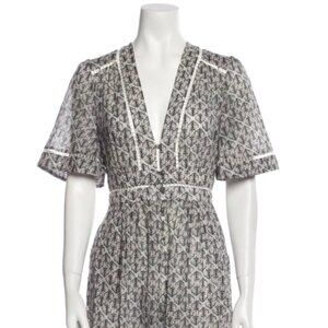 Zimmermann Printed Plunge Neckline Jumpsuit